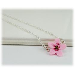 Tiny Cherry Blossom Simple Necklace
